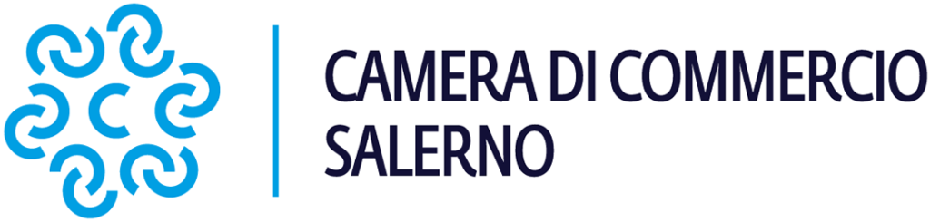 Logo della Camera di Commercio di Salerno, promotrice del Bando Voucher Digitali i4.0 2024 per la doppia transizione digitale ed ecologica, con contributi a fondo perduto fino a 40.000 euro per micro, piccole e medie imprese del territorio.